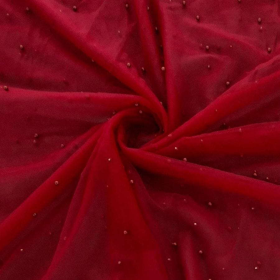 MHC WORLD TULLE BEADS Maroon Tulle Beads 150cm