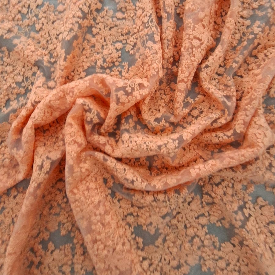 MHC WORLD Tulle EMB Tangerine 135cm Tulle EMB Tangerine 135cm