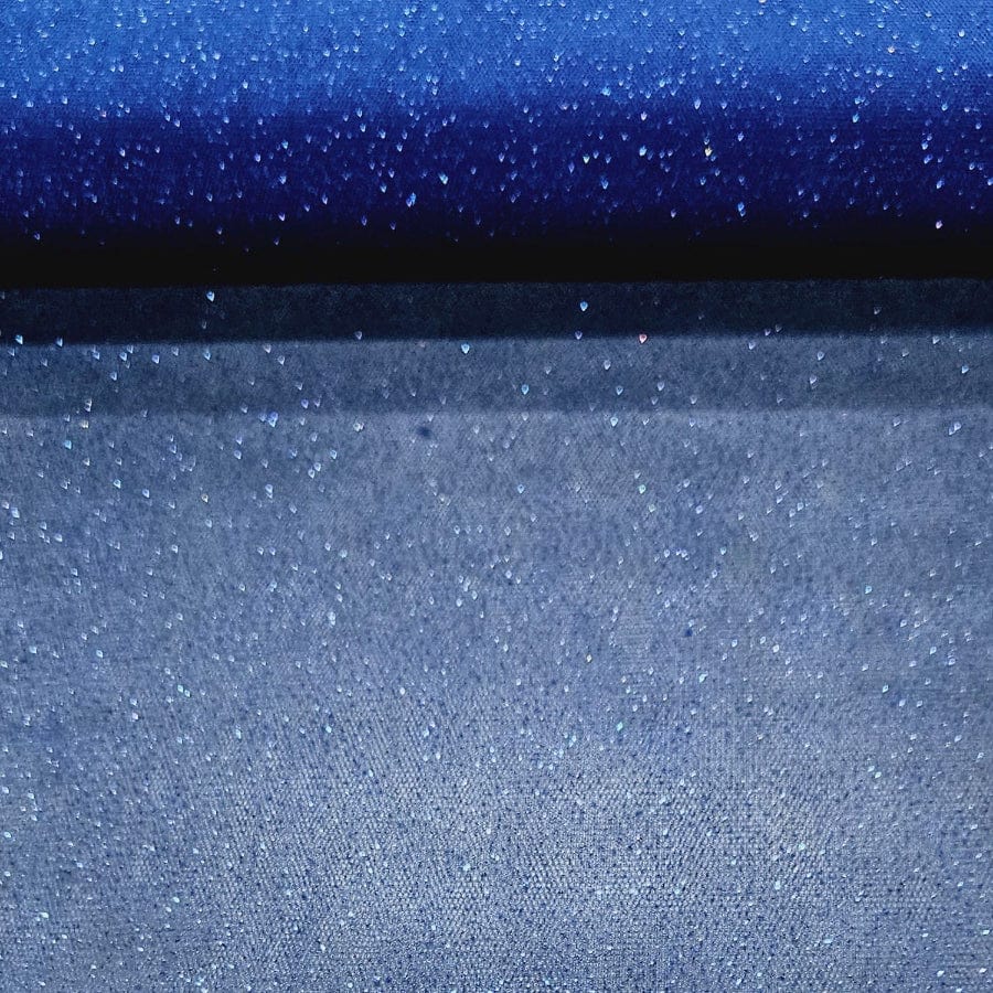 MHC WORLD Tulle Royal Blue Glitter Tulle Fabric 150cm