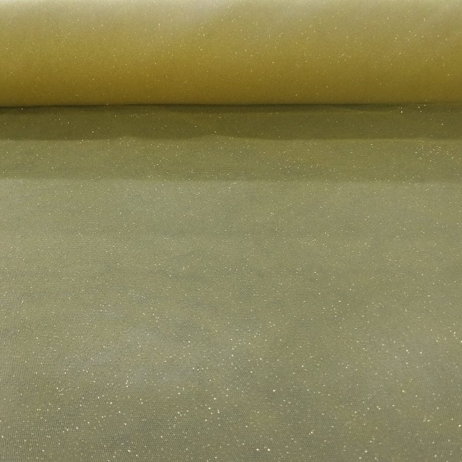 MHC WORLD Tulle Yellow Glitter Tulle Fabric 150cm