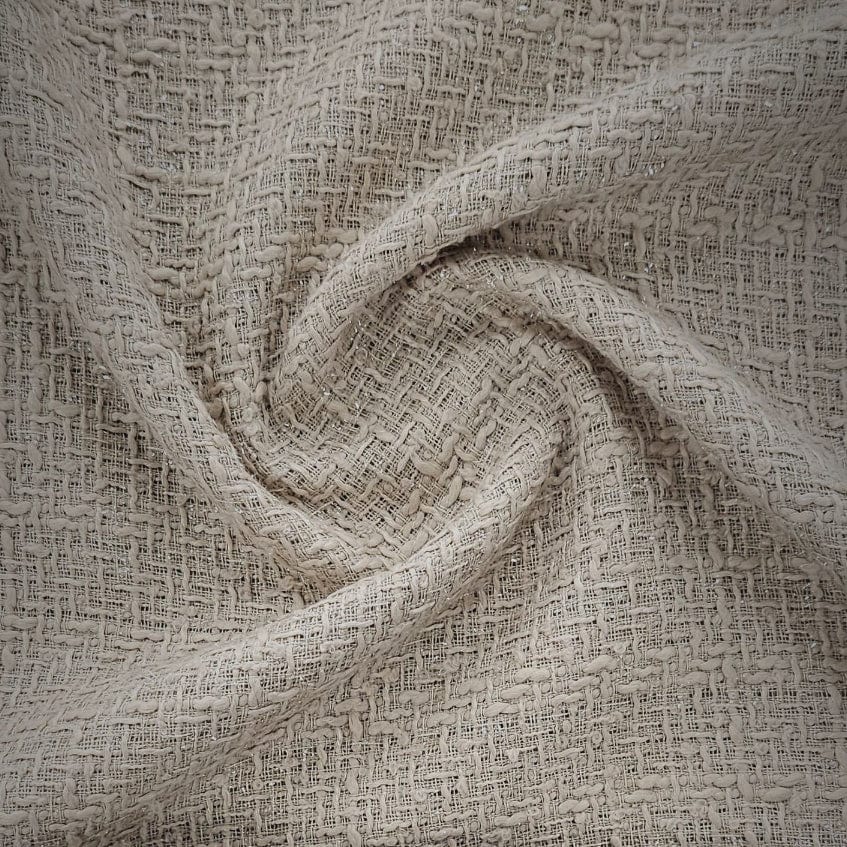 MHC WORLD TWEED FABRIC Beige Tweed Fabric 150cm