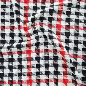 MHC WORLD Tweed Fabric Black/Red Tweed Fabric 150cm
