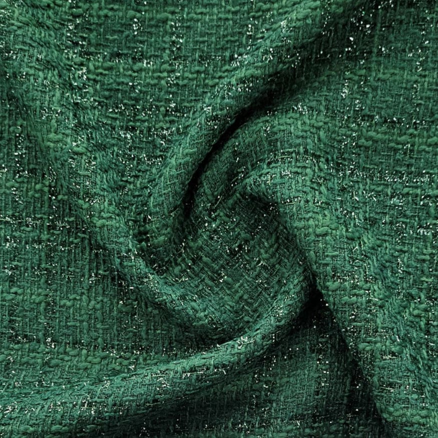MHC WORLD TWEED FABRIC Bottle Green Tweed Fabric 150cm