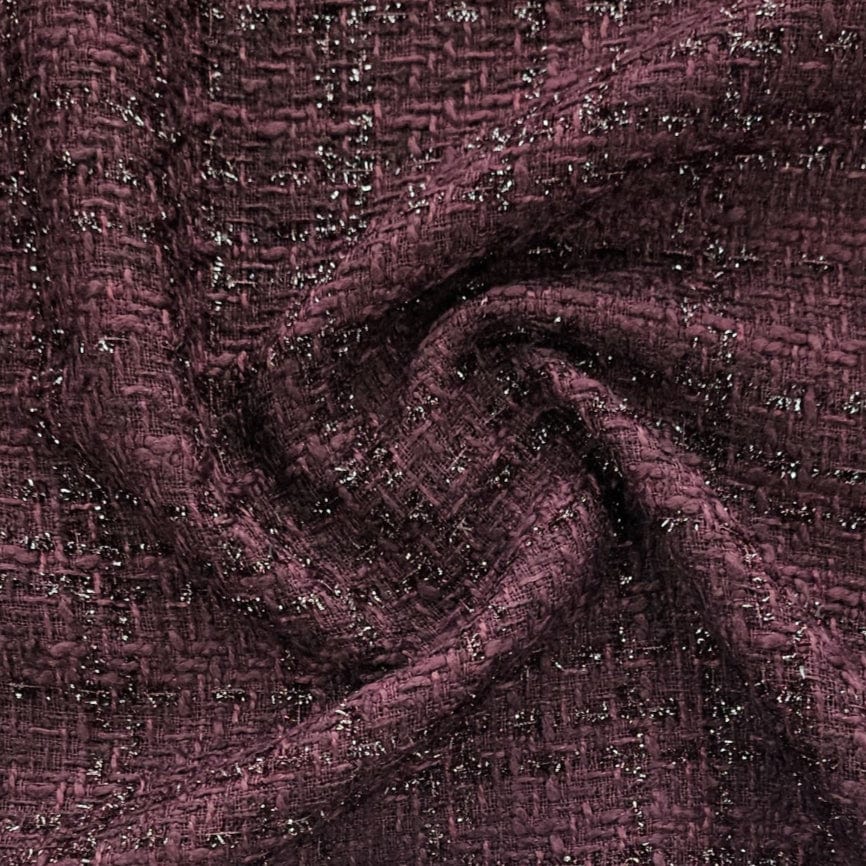 MHC WORLD TWEED FABRIC Magenta Tweed Fabric 150cm