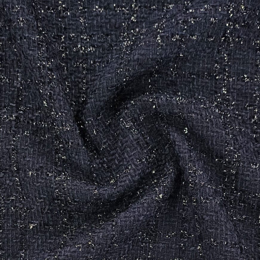 MHC WORLD TWEED FABRIC Navy Tweed Fabric 150cm