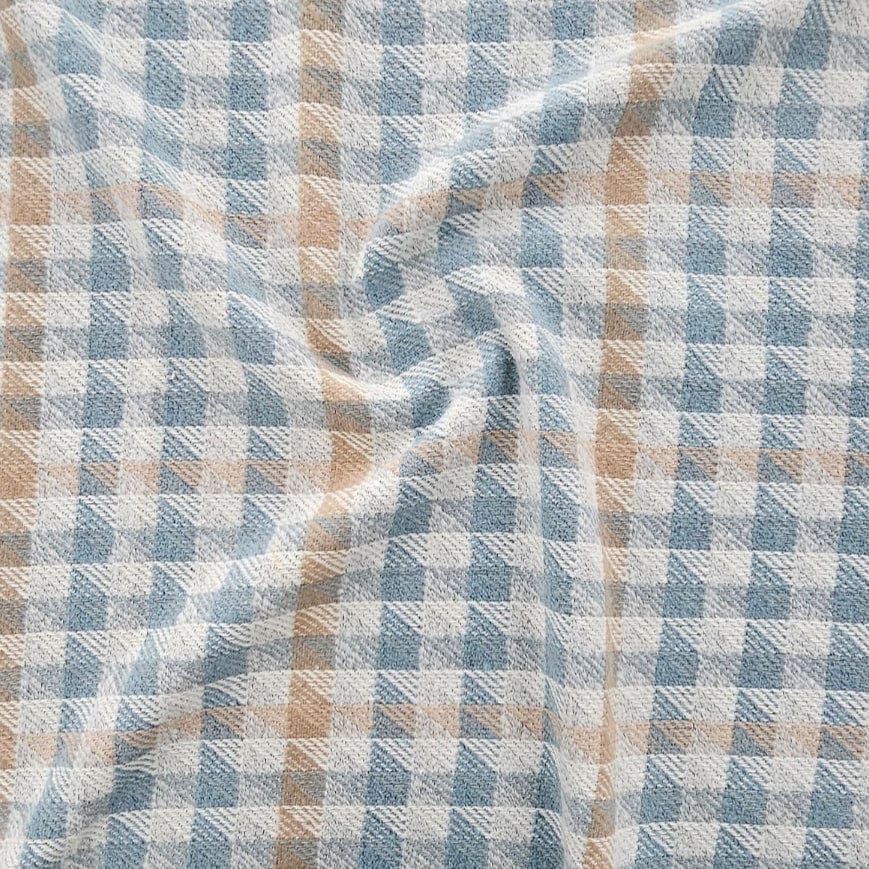 MHC WORLD Tweed Fabric Powder Blue Tweed Fabric 150cm