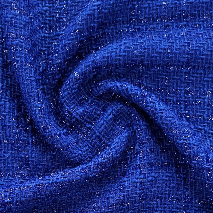 MHC WORLD TWEED FABRIC Royal Blue Tweed Fabric 150cm