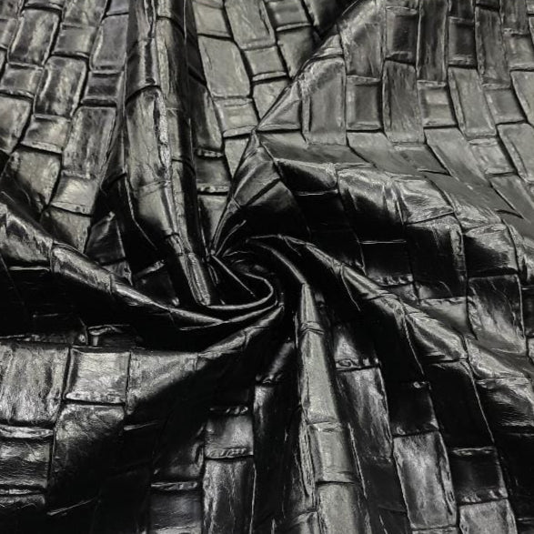 MHC World Upholstery Fabrics Black Pu Vinyl Upholstery Kemer Collection 140 cm