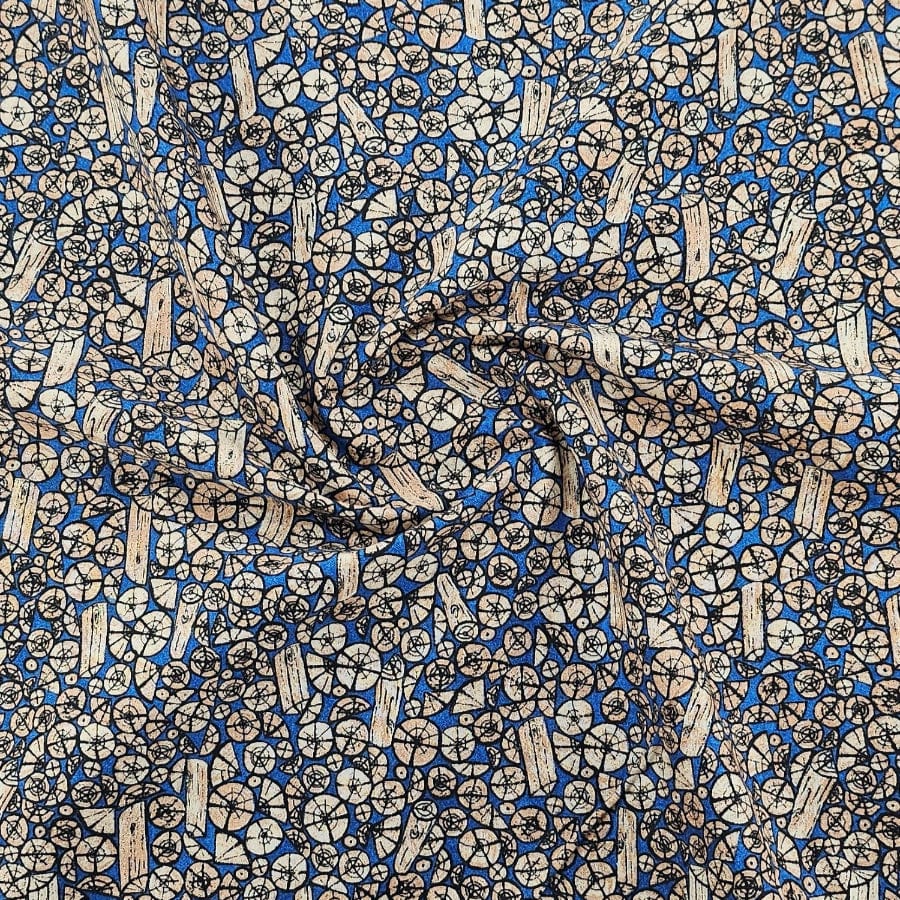 MHC WORLD USA COTTON CRAFTS Blue Usa 100% Cotton Craft Fabric 110cm