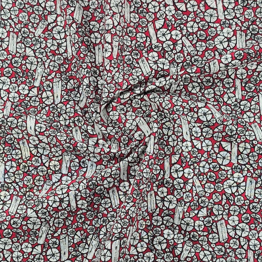 MHC WORLD USA COTTON CRAFTS Red Usa 100% Cotton Craft Fabric 110cm