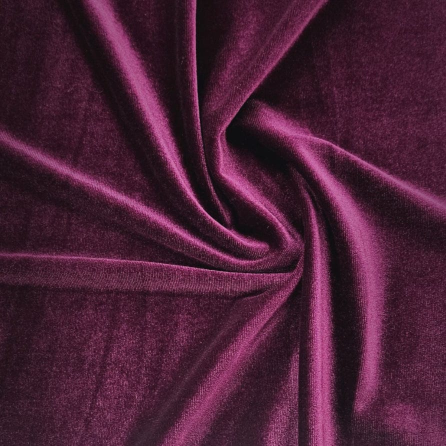 MHC World VELVET Berry Stretch Velvet Fabric 150CM