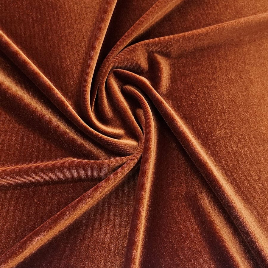 MHC WORLD VELVET Burnt Orange Korean Stretch Velvet Fabric 150cm