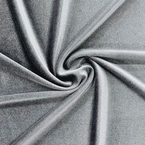 MHC World VELVET Grey Stretch Velvet Fabric 150CM