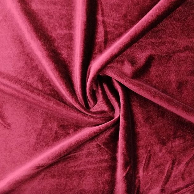 MHC WORLD VELVET Maroon Korean Stretch Velvet Fabric 150cm