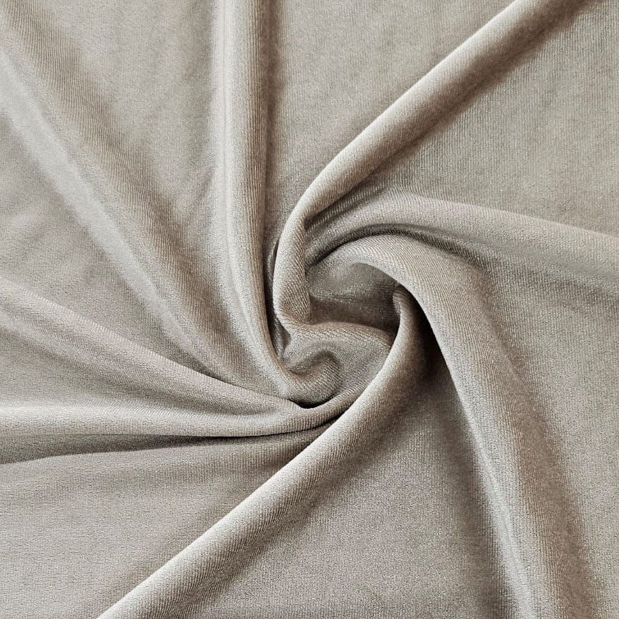 MHC World VELVET Mushroom Stretch Velvet Fabric 150CM