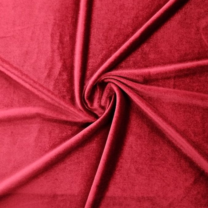 MHC WORLD VELVET Red Korean Stretch Velvet Fabric 150cm