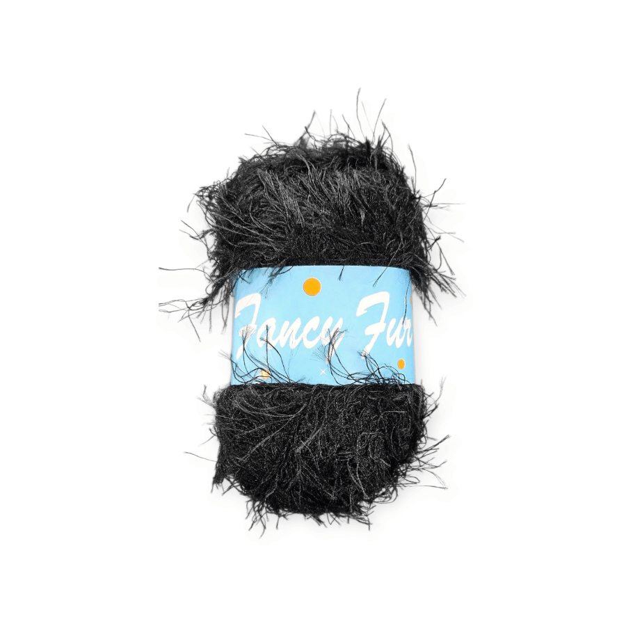 MHC WORLD Wool Black Fancy Fur Wool 50g