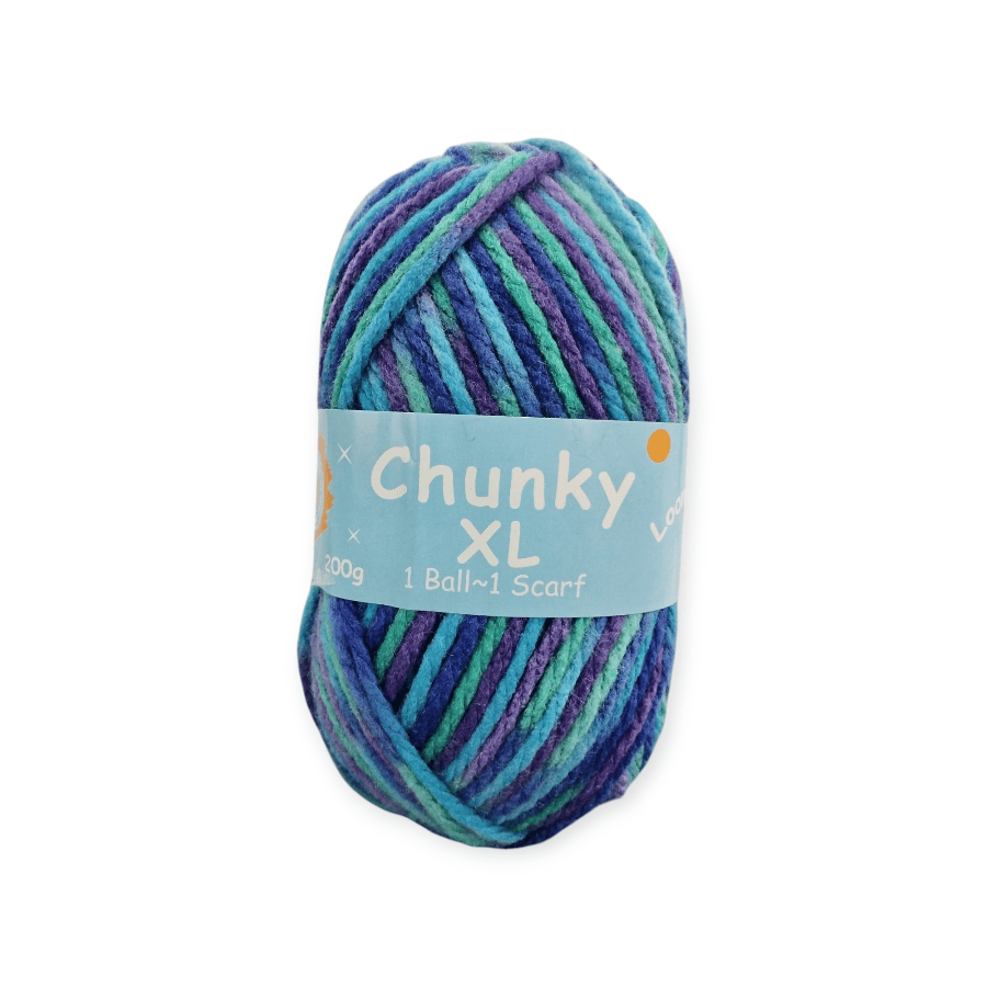 MHC WORLD Wool Blue/Purple Chunky XL Multi Wool 200g