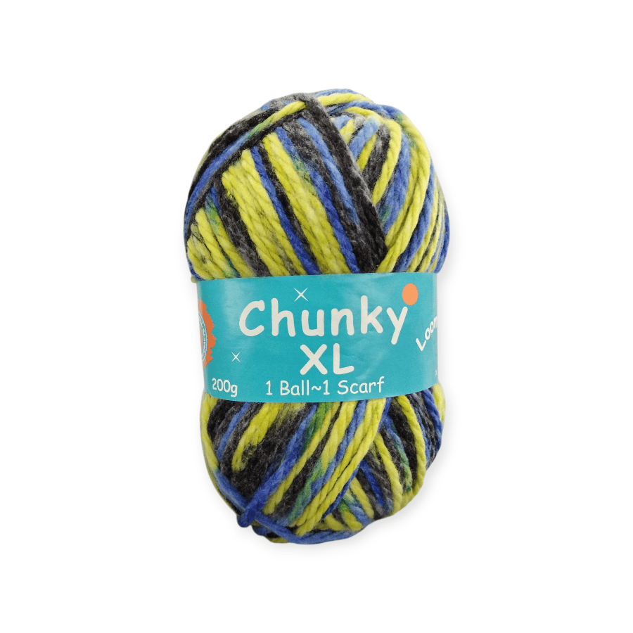 MHC WORLD Wool Royal/Avo/Cream/Black Chunky XL Multi Wool 200g