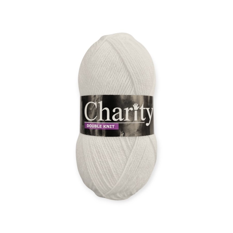 MHC WORLD Wool White Charity DK Pullskein Wool 100g