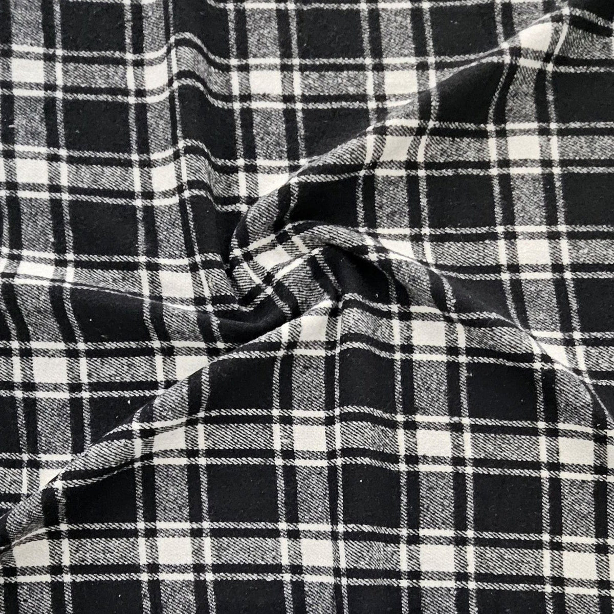 MHC WORLD WOVEN CHECK Black / White Woven Winter Check 150cm