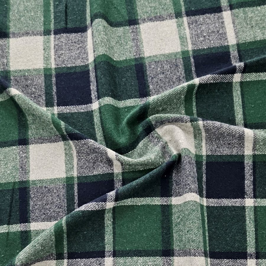 MHC WORLD WOVEN CHECK Green/ Navy Woven Winter Check 150cm