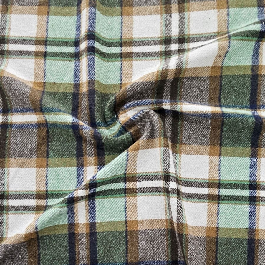MHC WORLD WOVEN CHECK Navy / Beige / Mint Woven Winter Check 150cm