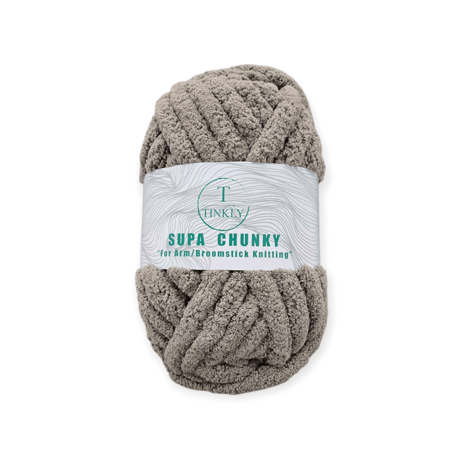 MHC WORLD Yarn Tin104-4 DK Grey Tinkly Supa Chunky Yarn 250g