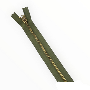 MHC World Ykk Metal Gold Close End 20cm Zip 566 Olive (7490070773849)