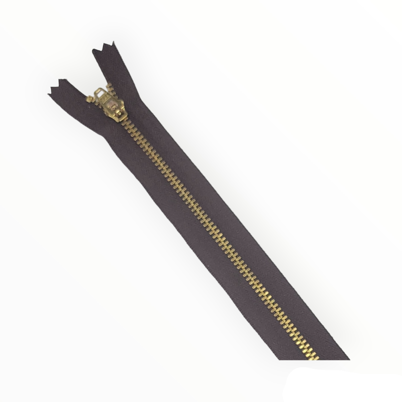 MHC World Ykk Metal Gold Close End 20cm Zip 570 Chocolate (7490070642777)