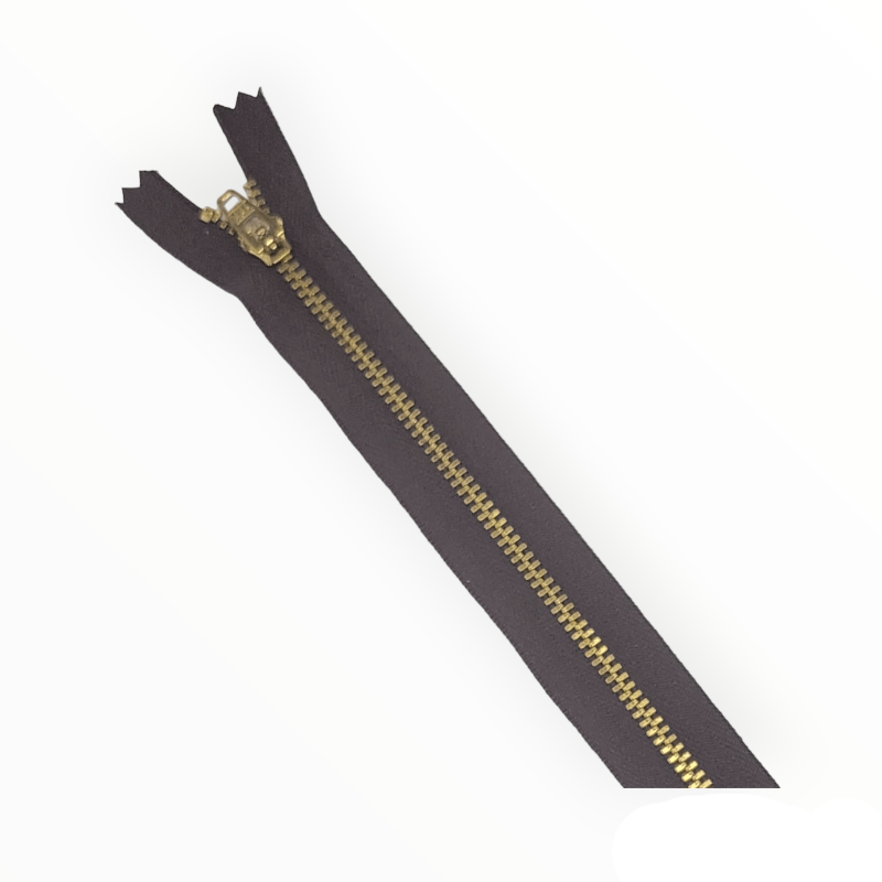 MHC World Ykk Metal Gold Close End 35cm Zip 570 Chocolate (7490072903769)