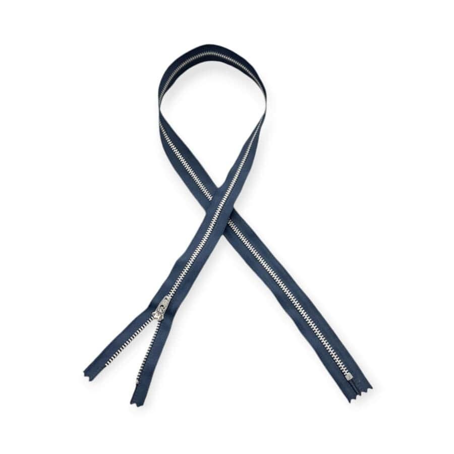 MHC WORLD YKK Metal Silver Zip Navy / 20cm YKK Metal Silver Zip