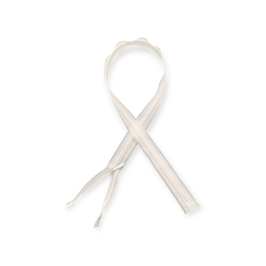 MHC WORLD Ykk Zips Ivory / 55cm YKK Invisible Zip
