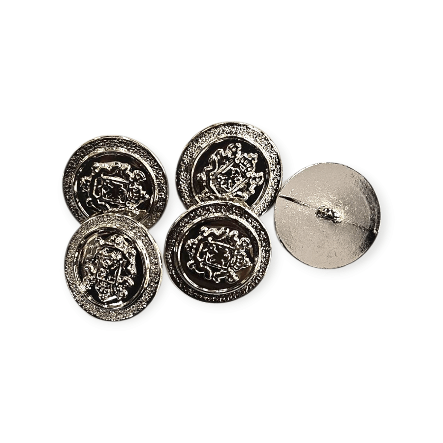 MHC WORLDp[ Buttons Silver Fancy Buttons 25mm 25"