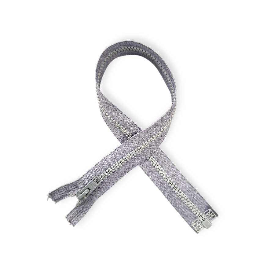 MHC Zips Cool Grey Chunky Open End Zip 45cm