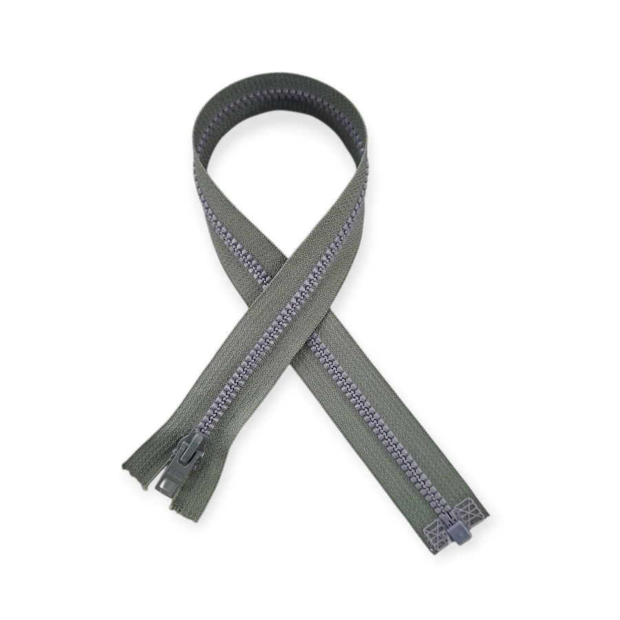 MHC Zips DK.Grey Chunky Open End Zip 45cm