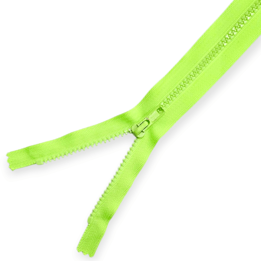 MHC Zips Lime Green Chunky Open End Zip 25cm