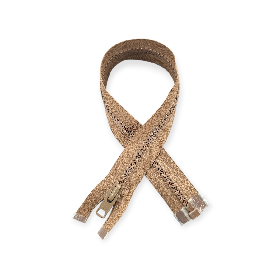 MHC Zips LT Brown YKK Chunky Zip 45cm
