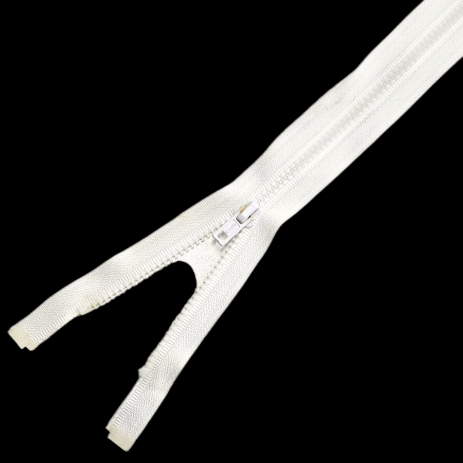 MHC Zips White Chunky Open End Zip 25cm