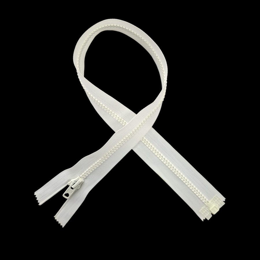 MHC Zips White Chunky Open End Zip 45cm