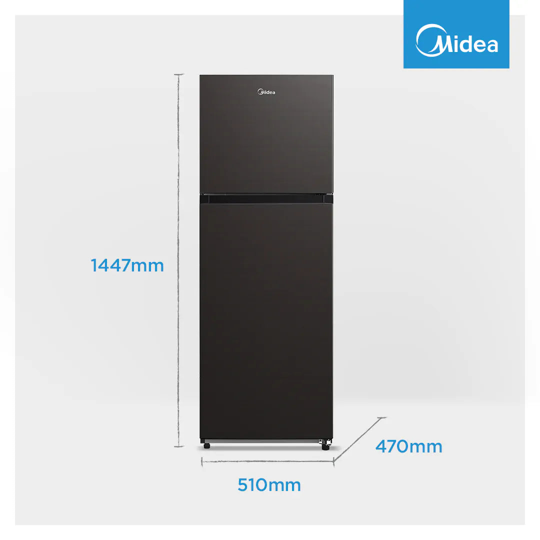 MIDEA Fridge/Freezer Midea HD-216FN-BLACK 173L Top Freezer Refrigerator