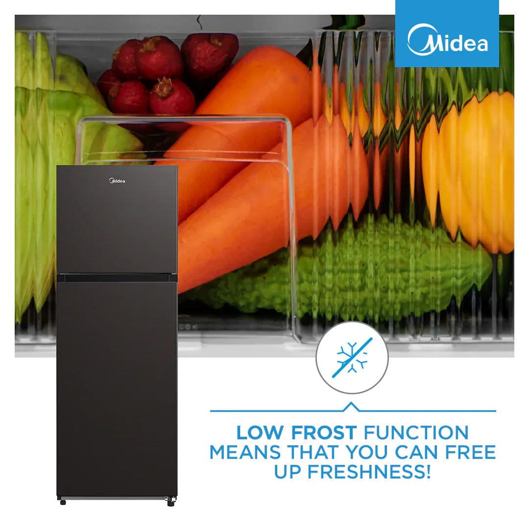 MIDEA Fridge/Freezer Midea HD-216FN-BLACK 173L Top Freezer Refrigerator