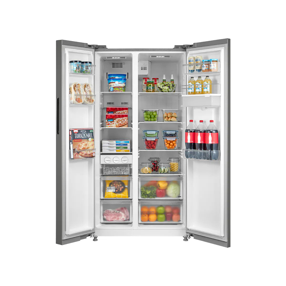 MIDEA Fridge Midea 513l Stainless Steel Side by Side Refrigerator - HC-689WEN(ESN)