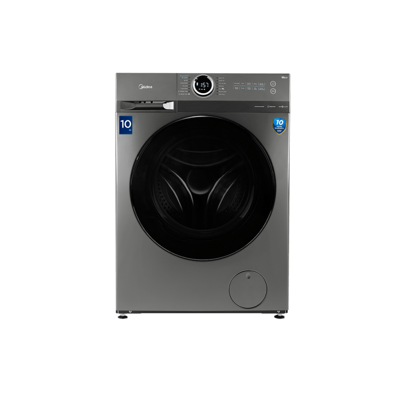 MIDEA Washing Machine Midea 10kg Metallic Front Loader Washing Machine MF200W100WB-T-BD (7805555015769)