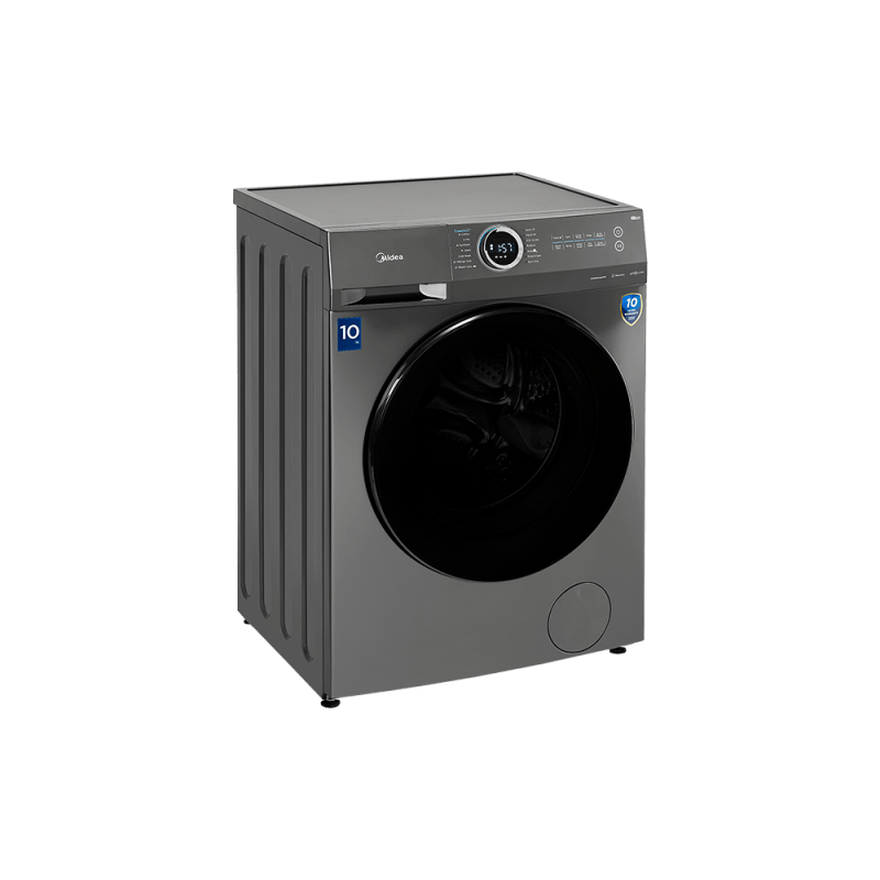 MIDEA Washing Machine Midea 10kg Metallic Front Loader Washing Machine MF200W100WB-T-BD (7805555015769)