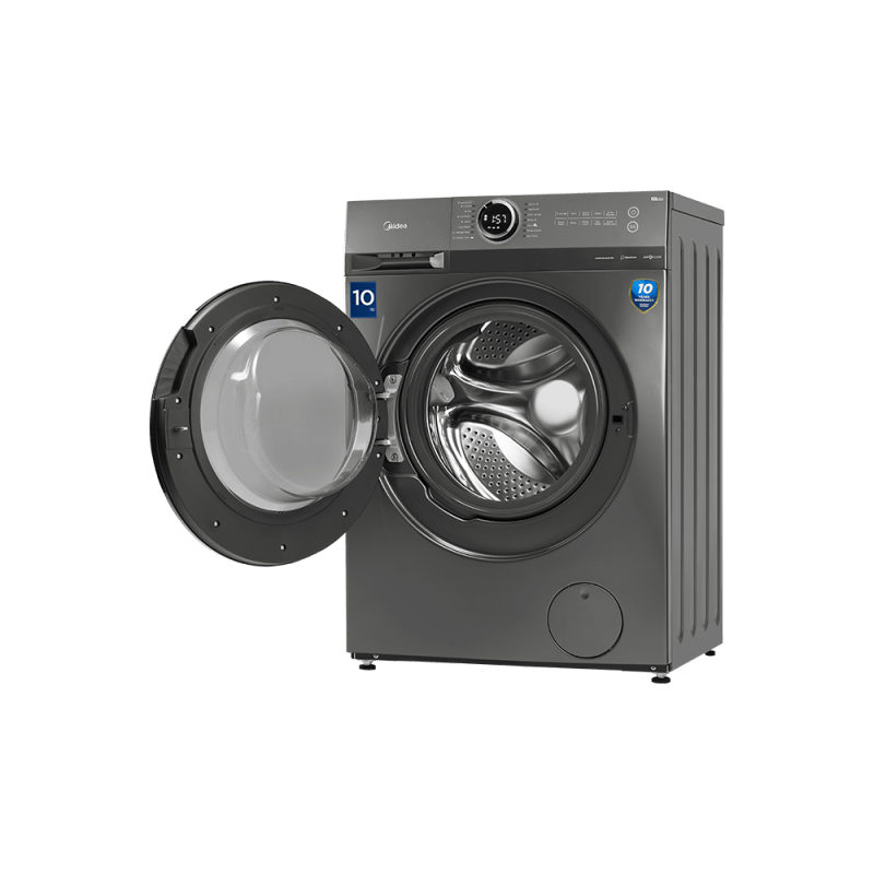 MIDEA Washing Machine Midea 10kg Metallic Front Loader Washing Machine MF200W100WB-T-BD (7805555015769)