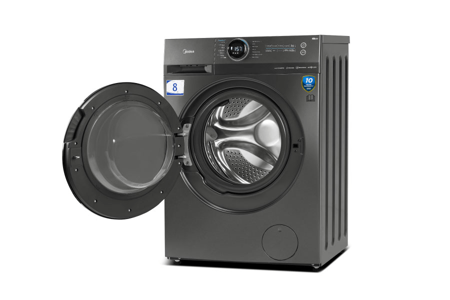 Midea Washing Machine Midea 8kg Titanium Front Loader Washing Machine MF200W80WB-T