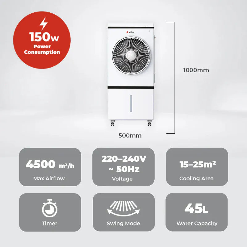 MILEX AIR COOLER Milex 45L Portable Air Cooler MAC009