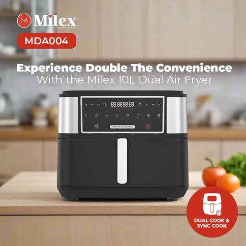 MILEX AIR FRYER Milex Dual Air Fryer 10L MDA004