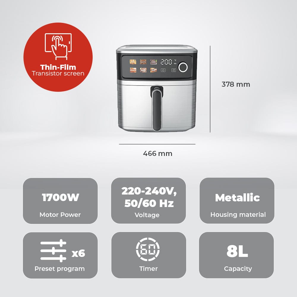 MILEX AIR FRYER Milex Smart Air Fryer 8L MAF100